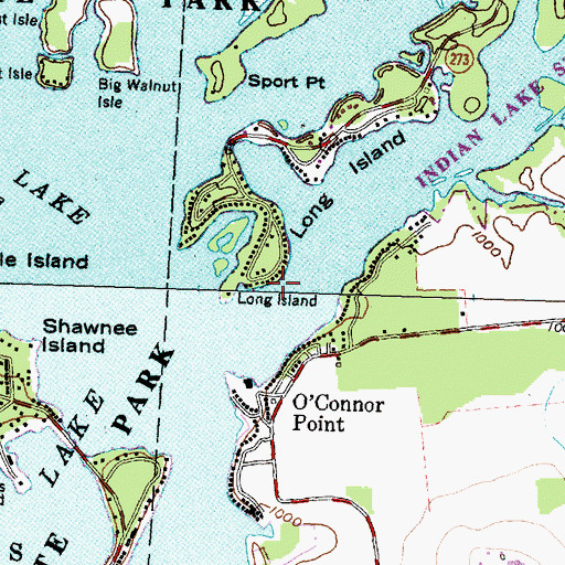 Topographic Map of North Fork Great Miami River, OH