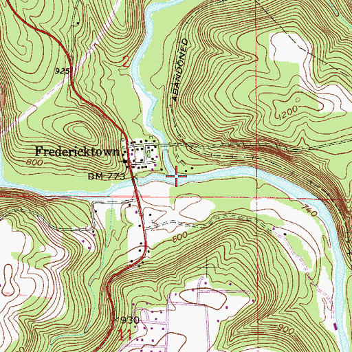 Topographic Map of North Fork Little Beaver Creek, OH