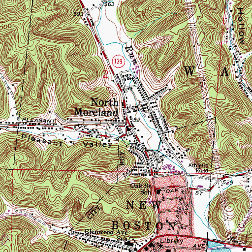 Topographic Map of North Moreland, OH