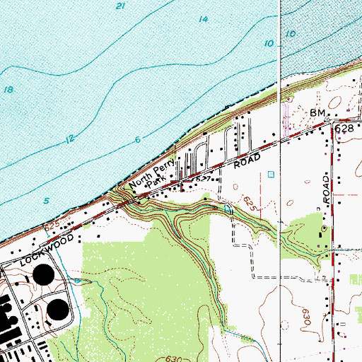 Topographic Map of North Perry Park, OH
