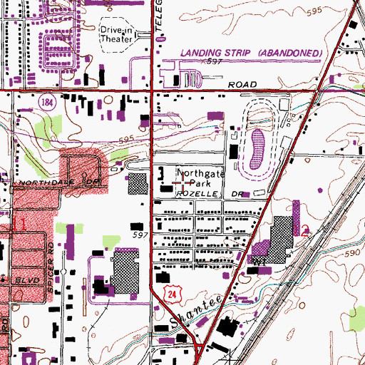 Topographic Map of Northgate Park, OH