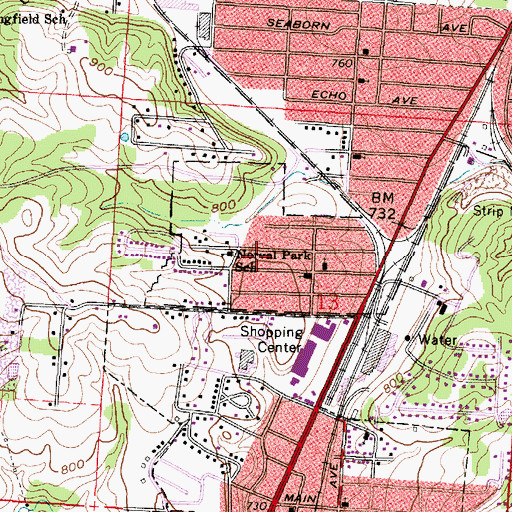 Topographic Map of Norval Park School, OH