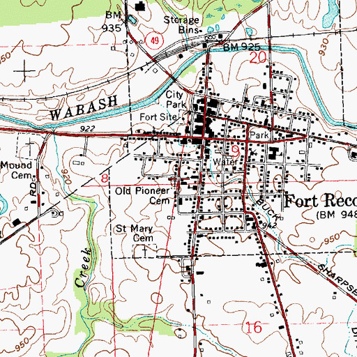Topographic Map of Old Pioneer Cemetery, OH