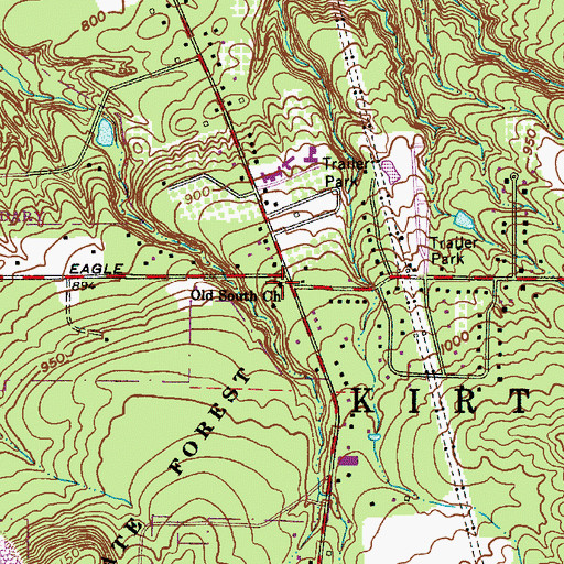 Topographic Map of Old South Church, OH