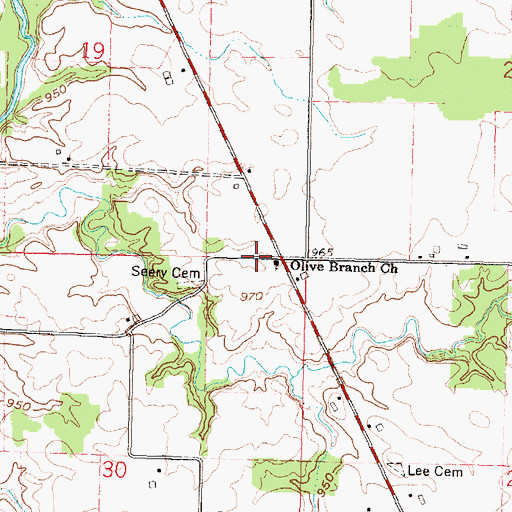 Topographic Map of Olive Branch Church, OH