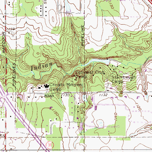 Topographic Map of Optimist Club Camp, OH