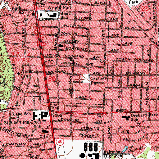 Topographic Map of Orcherly Park, OH