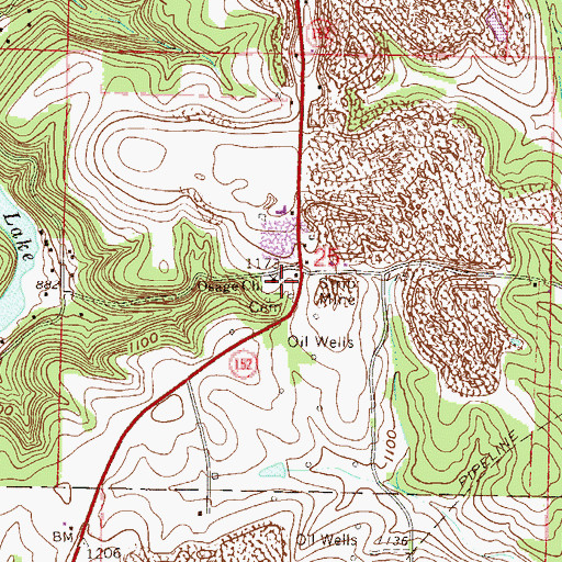 Topographic Map of Osage Church, OH