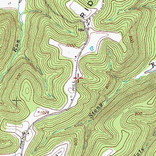 Topographic Map of Oswego Ridge, OH