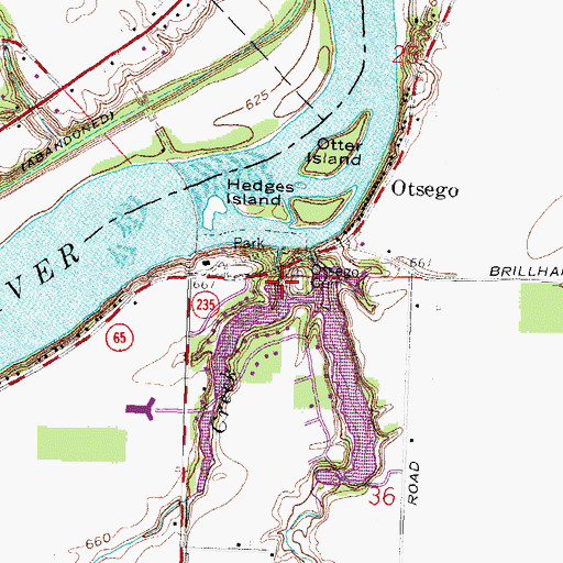 Topographic Map of Otsego Cemetery, OH