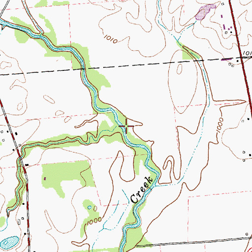 Topographic Map of Otter Run, OH