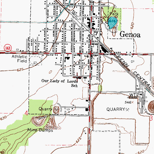Topographic Map of Our Lady of Lords School, OH