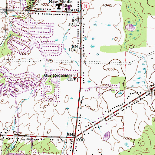 Topographic Map of Our Redeemer Church, OH
