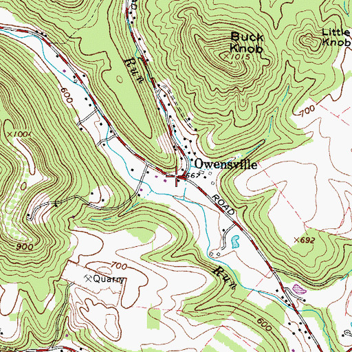 Topographic Map of Owensville, OH