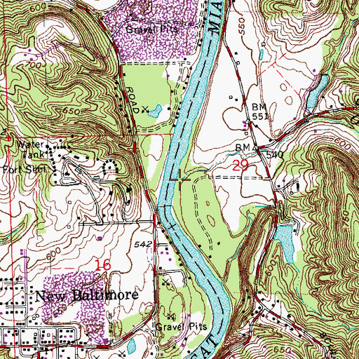 Topographic Map of Owl Creek, OH