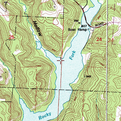 Topographic Map of Painters Hollow, OH