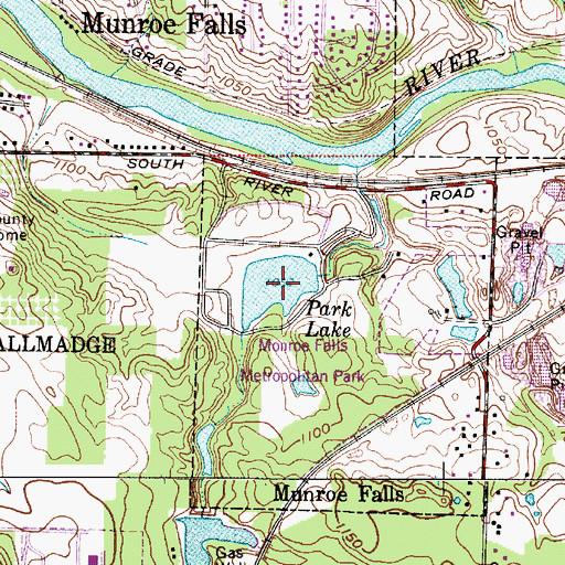 Topographic Map of Park Lake, OH