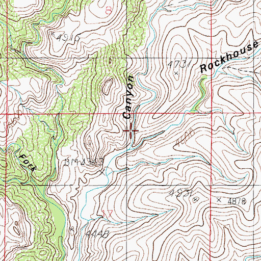 Topographic Map of Rockhouse Canyon, AZ
