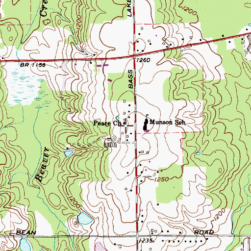 Topographic Map of Peace Church, OH
