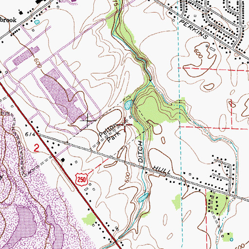 Topographic Map of Pelton Park, OH