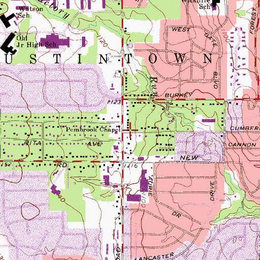Topographic Map of Pembrook Chapel, OH