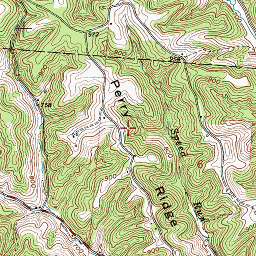 Topographic Map of Perry Ridge, OH