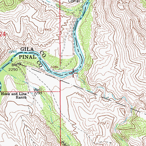 Topographic Map of Rockhouse Canyon, AZ