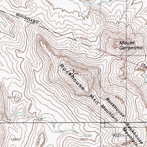 Topographic Map of Rockhouse Mountain, AZ