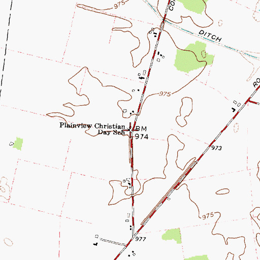 Topographic Map of Plainview Christian Day School, OH
