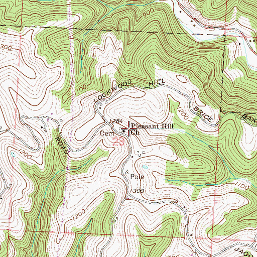 Topographic Map of Pleasant Hill Church, OH