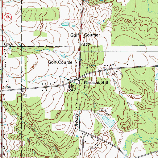 Topographic Map of Pleasant Hill Church, OH