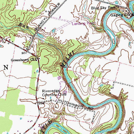 Topographic Map of Pleasant Run, OH
