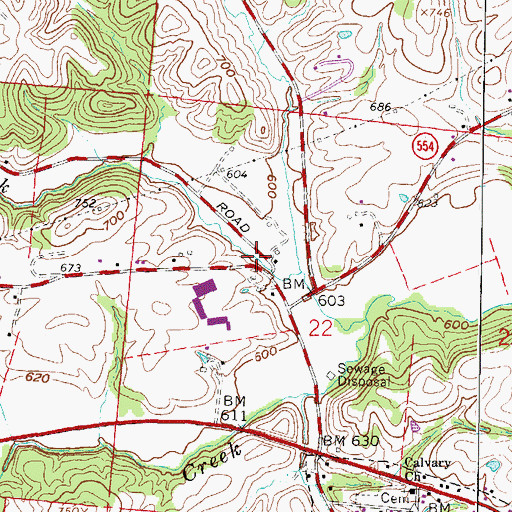 Topographic Map of Pleasant Valley, OH