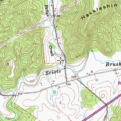 Topographic Map of Pleasant Valley, OH