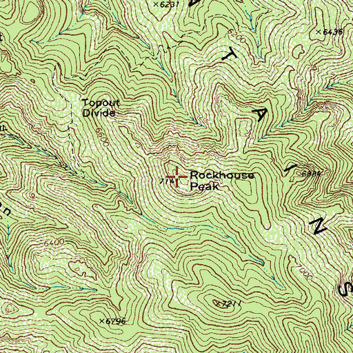 Topographic Map of Rockhouse Peak, AZ