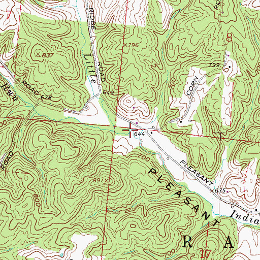 Topographic Map of Plum Run, OH