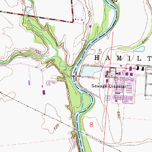 Topographic Map of Plum Run, OH