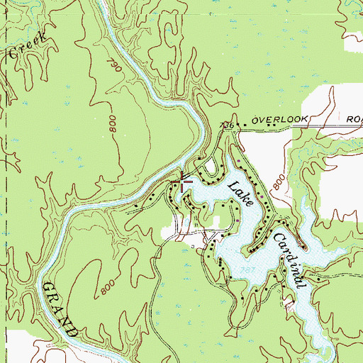 Topographic Map of Plumb Creek, OH