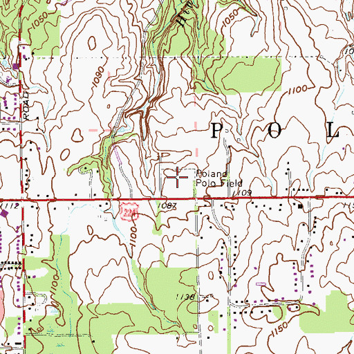 Topographic Map of Poland Polo Field, OH