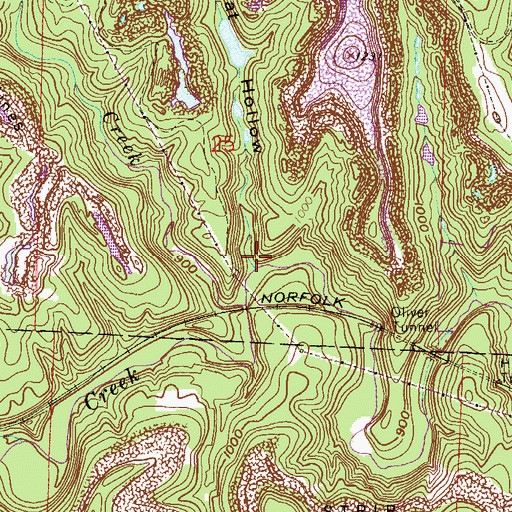 Topographic Map of Polecat Hollow, OH