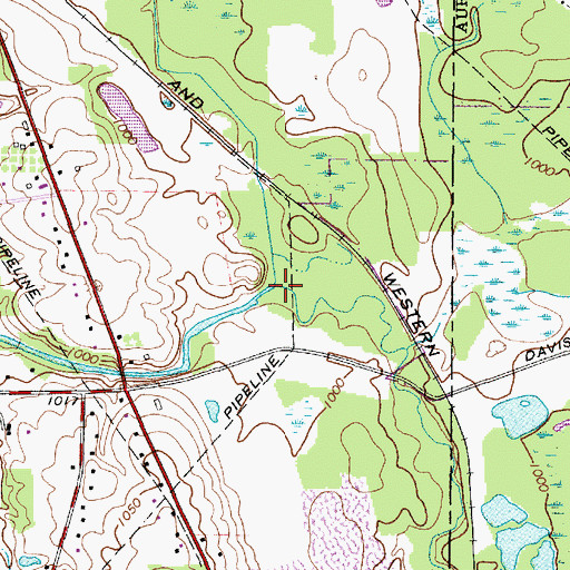 Topographic Map of Pond Brook, OH