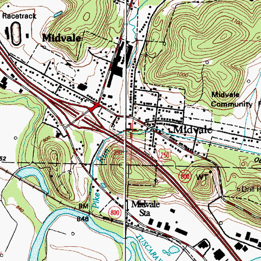 Topographic Map of Pone Run, OH