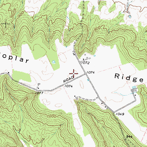 Topographic Map of Poplar Ridge, OH