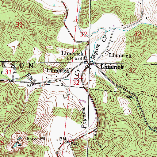Topographic Map of Poplar Run, OH