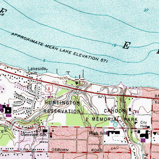 Topographic Map of Porter Creek, OH