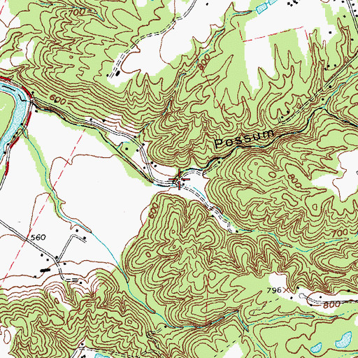 Topographic Map of Possum Hollow, OH