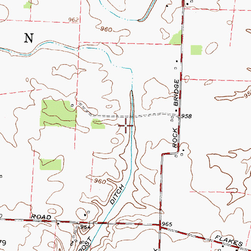 Topographic Map of Post Ditch, OH