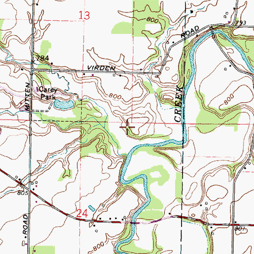 Topographic Map of Poverty Run, OH