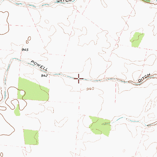Topographic Map of Powell Ditch, OH