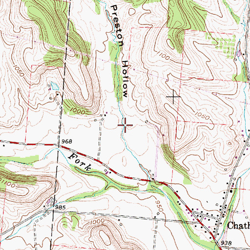 Topographic Map of Preston Hollow, OH
